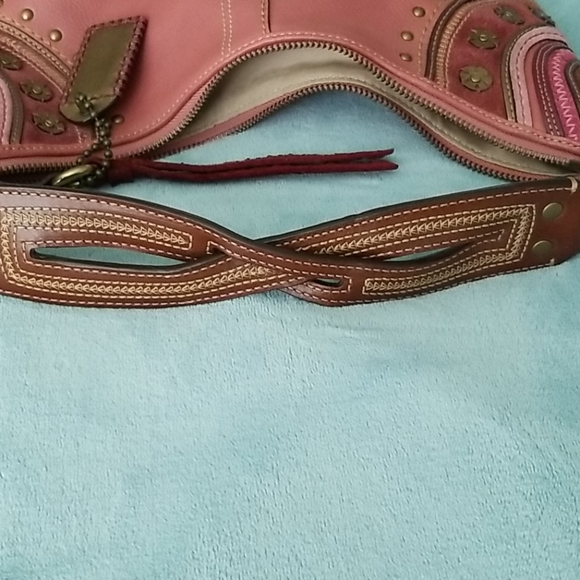 Coach Hobo Handbag Pink Multi - Picture 4 of 6